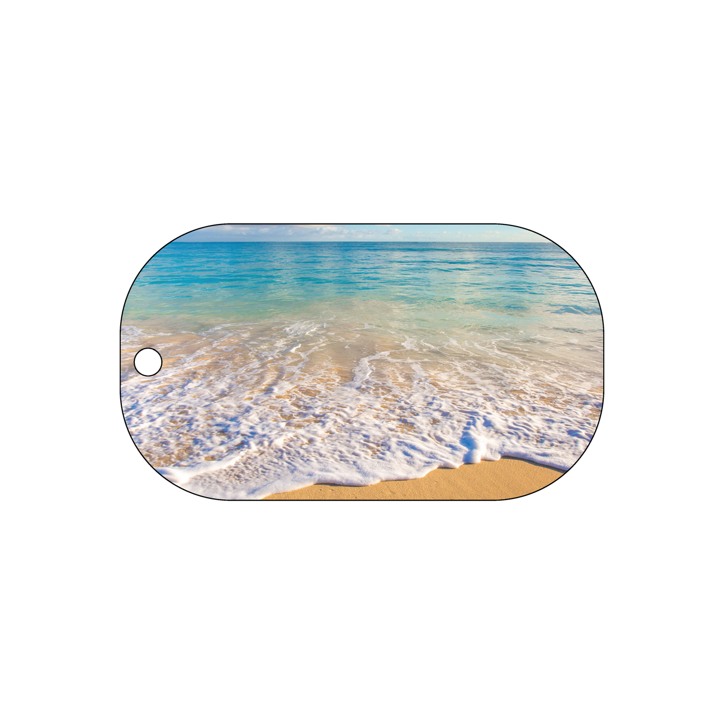 Custom Plastic 3.5" x 2" Oversized Dog Tag Tags