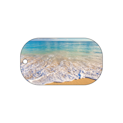 Custom Plastic 3.5" x 2" Oversized Dog Tag Tags