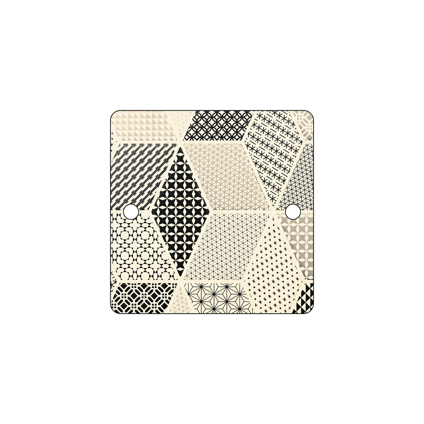 Custom Plastic 2.5" x 2.5" Square with Two Holes Tags