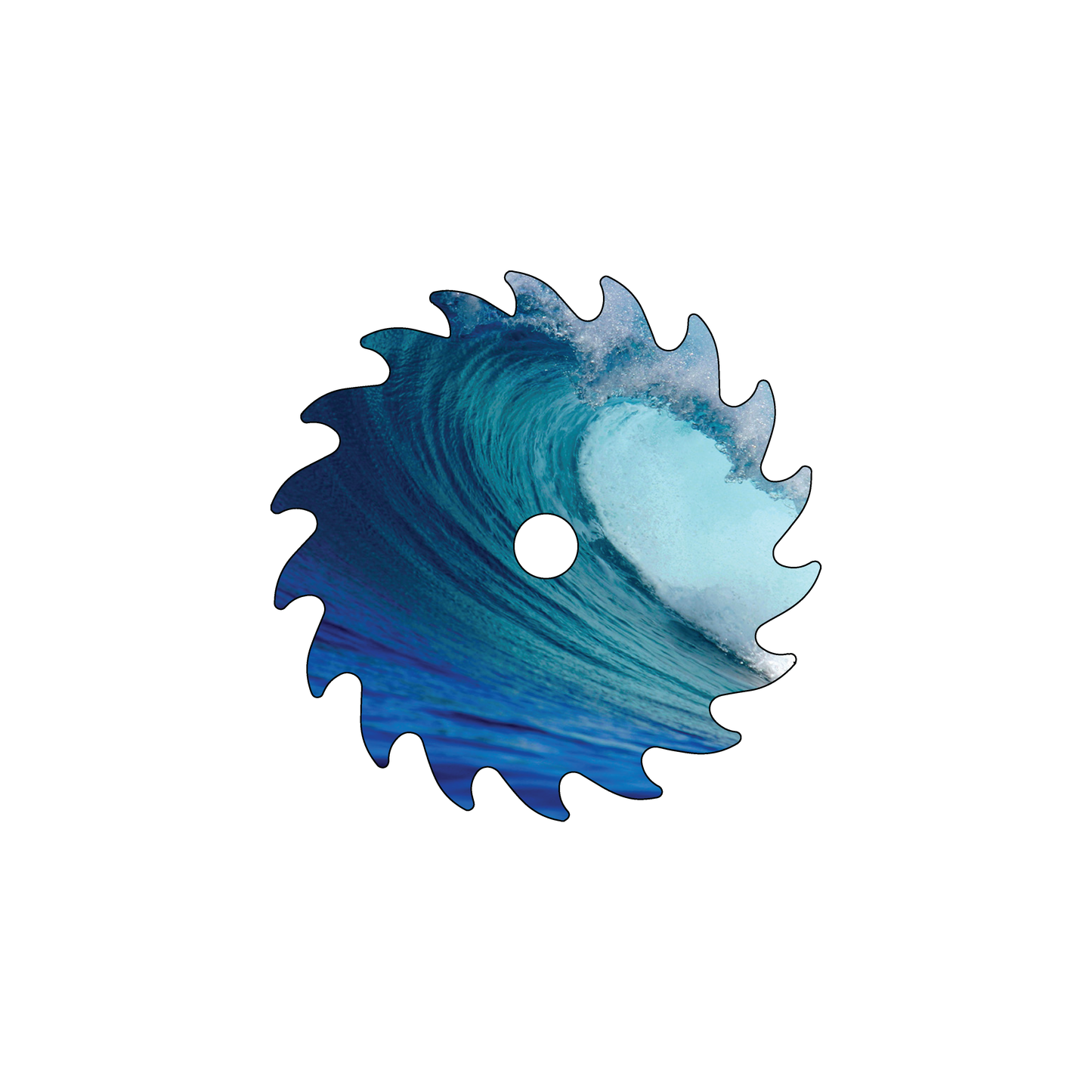 Custom Plastic 3" x 3" Circle Saw Blade Cards