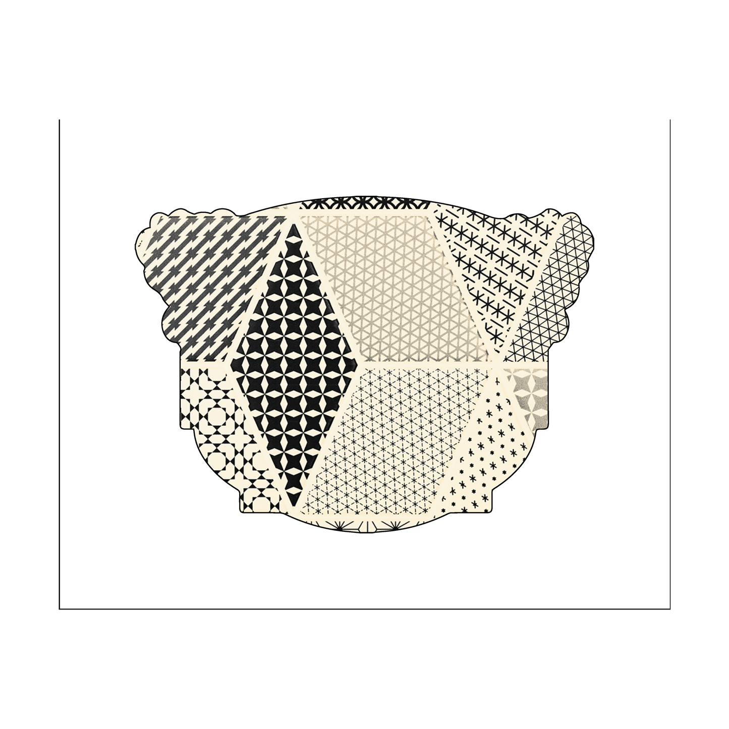 Custom Plastic 3" x 2.2" Bowl Shape Cards