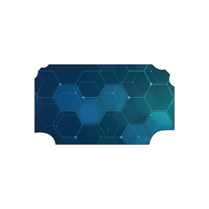 Custom Plastic 3.5" x 2" Curved and Gear Corners Cards