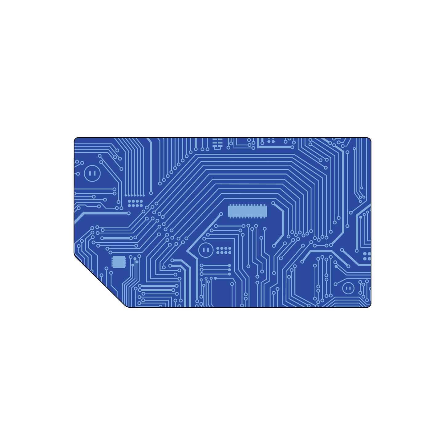 Custom Plastic 3.5" x 2" Corner Cut Out Cards