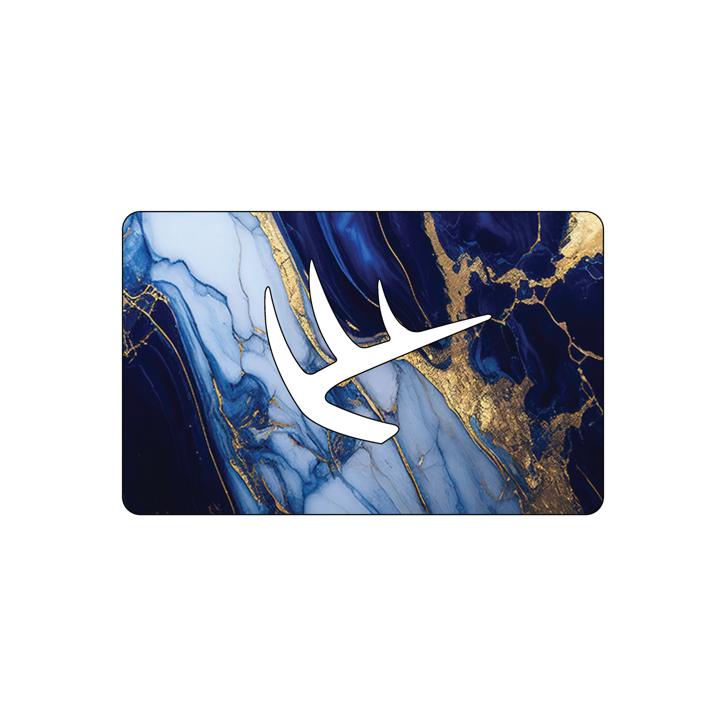 Custom Plastic 3.375" x 2.125" Antler Punch-Out Cards