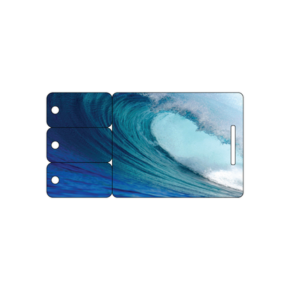 Custom Plastic 3.75" x 2" Badge and 3 Breakaway Key Tags Combo
