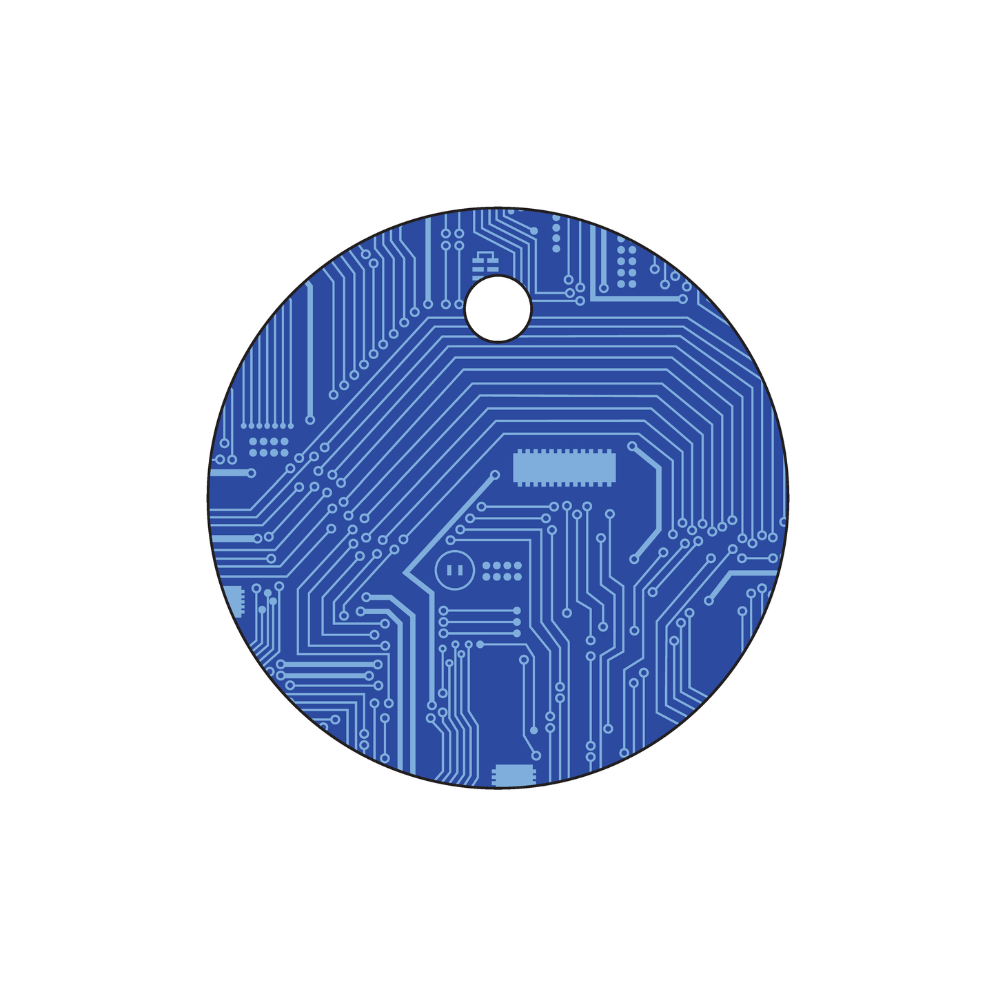 Custom Plastic 1.625" Circle Key Tags