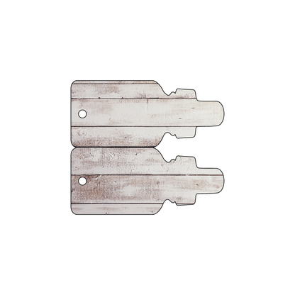 Custom Plastic 2.4" x 2.1" Breakaway Two Eye Dropper Key Tag Combo