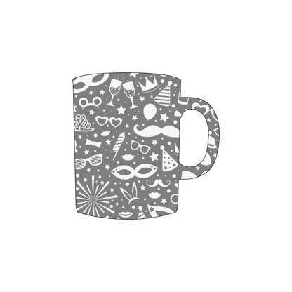 Custom Plastic 3" x 3" Mug Shape Cards