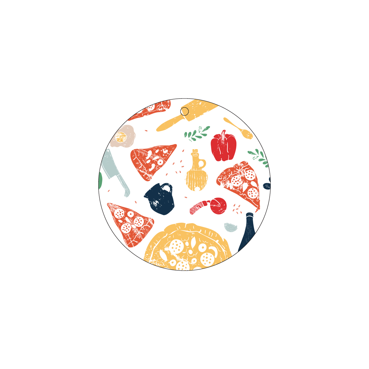 Custom Plastic 4" Circle Tags