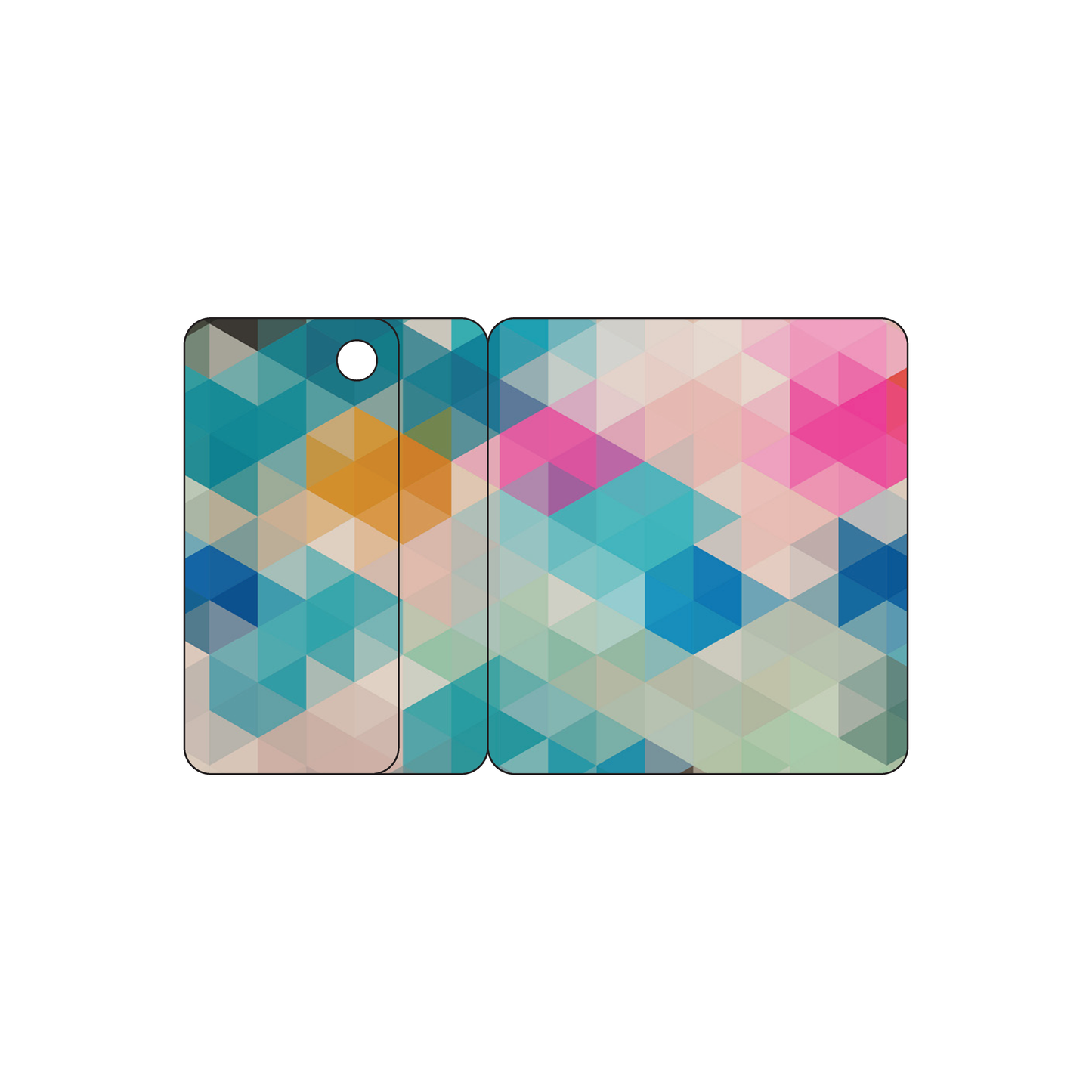 Custom Plastic 3.375" x 2.125" Key Tag and Card Breakaway Combo