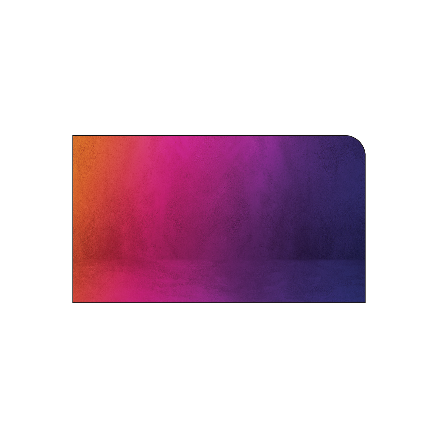 Custom Plastic 3.5" x 2" One Round Corner Cards