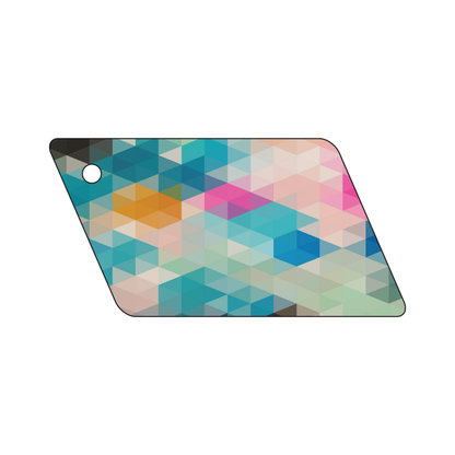 Custom Plastic 2.5" x 1.25" Parallelogram Key Tags