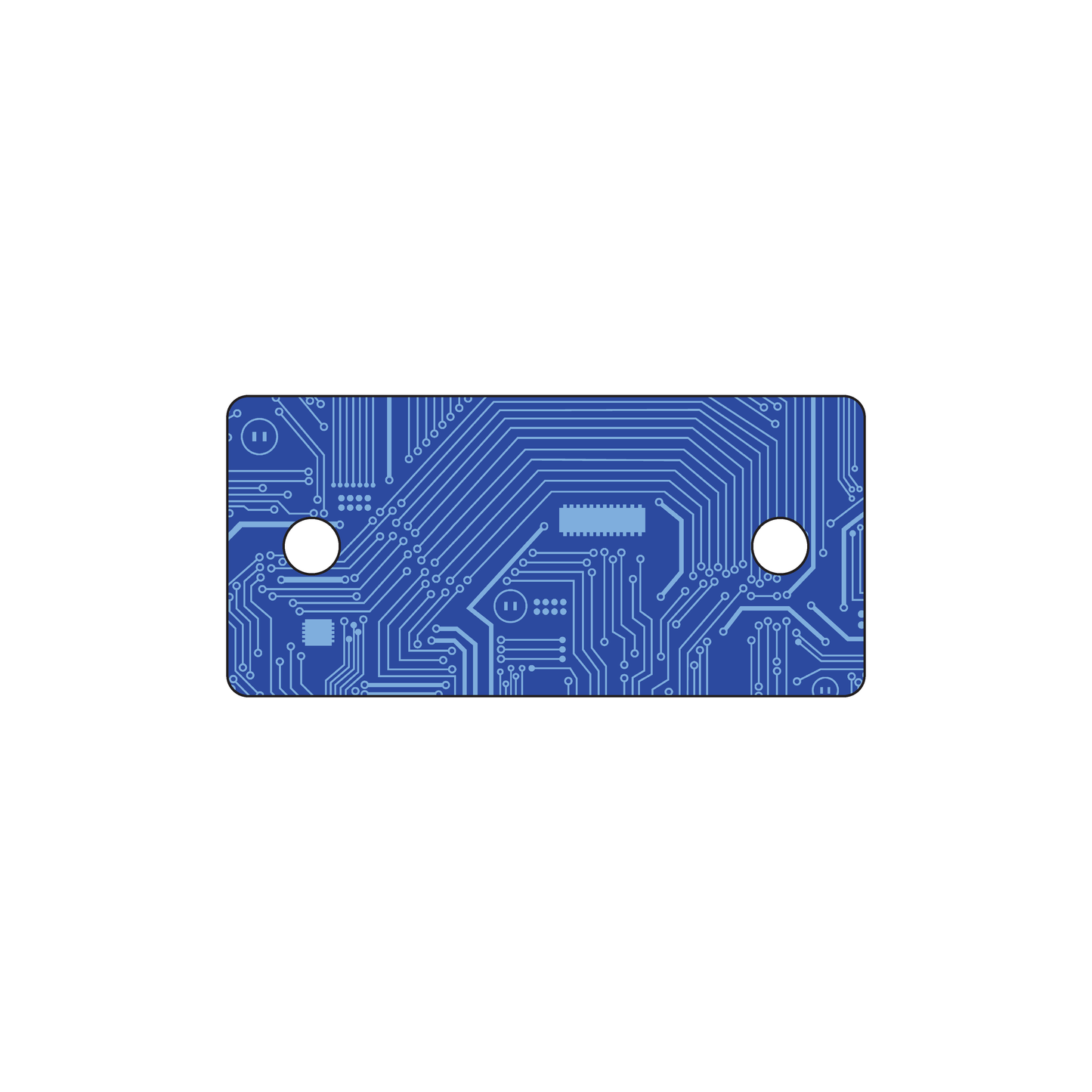 Custom Plastic 2.125" x 1" Two Hole Tags