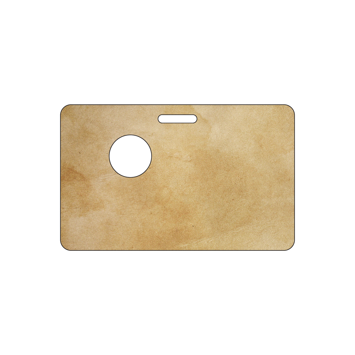 Custom Plastic 3.3125" x 2.062" Horizontal Badges with Punch-Out Hole
