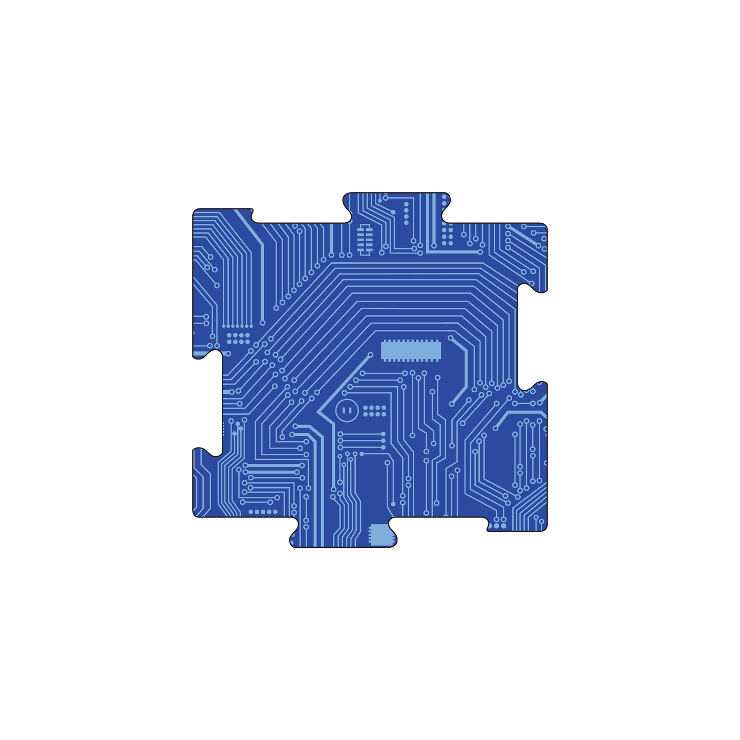 Custom Plastic 2.5" x 2.5" Puzzle Piece Cards
