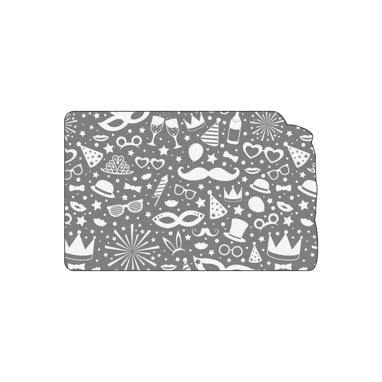 Custom Plastic 3.375" x 2.125" Ridged Side Cards