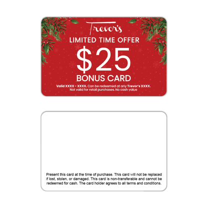 Trevor's Liquor 25 Bonus Gift Card