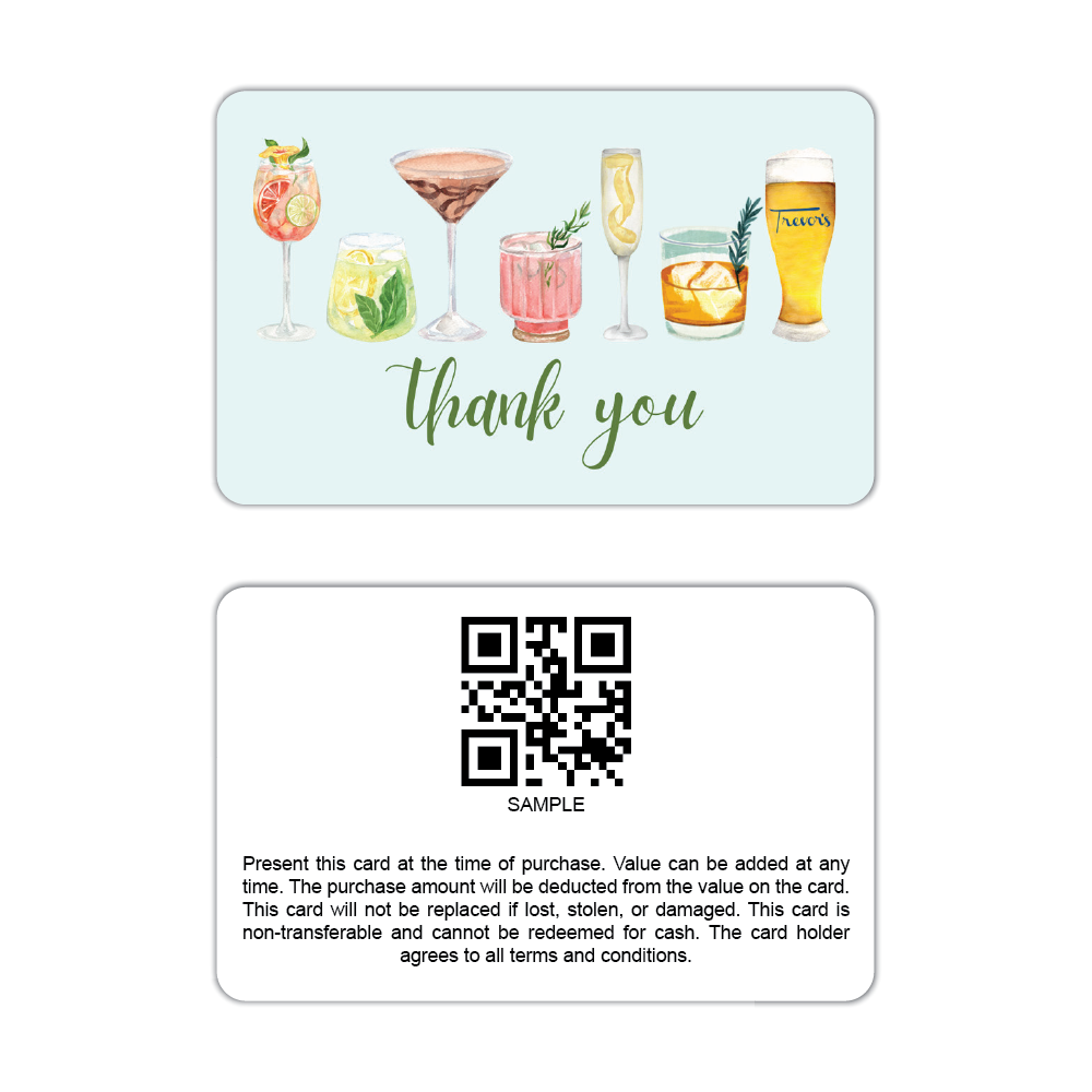 Trevor's Liquor Thank You Cocktails Gift Card