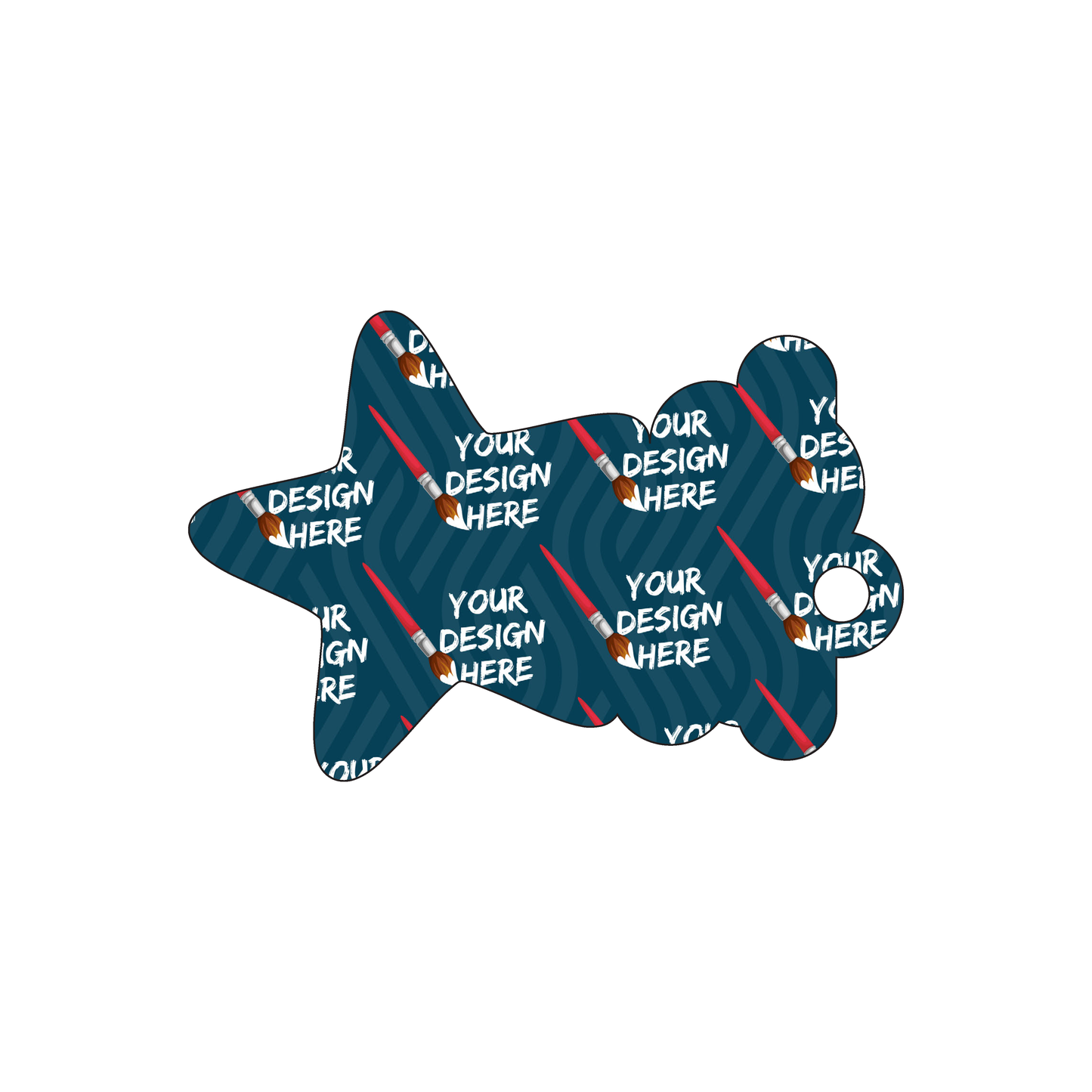Custom Plastic 3.195" x 2.1" Star Shape Tags
