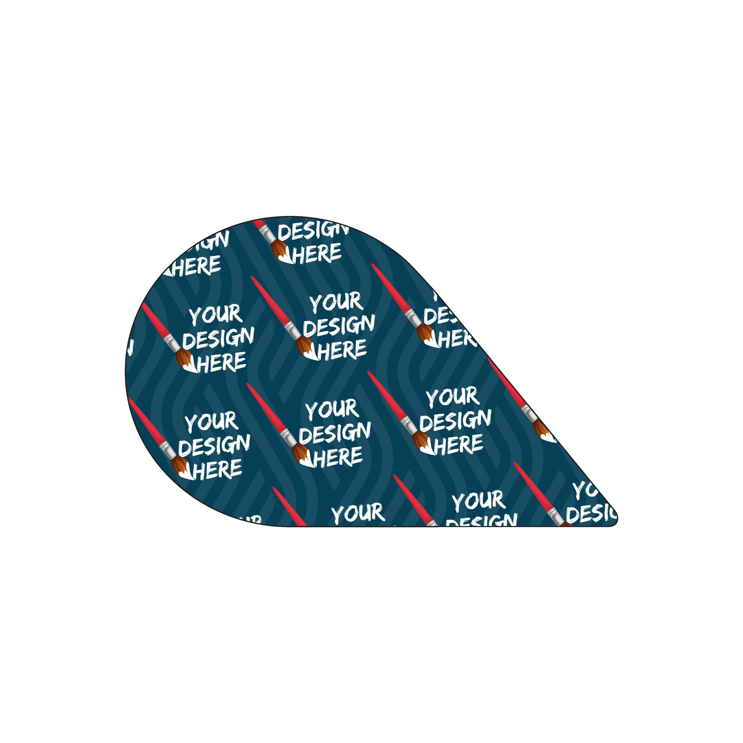 Custom Plastic 3.375" x 2.125" Teardrop Shape Cards