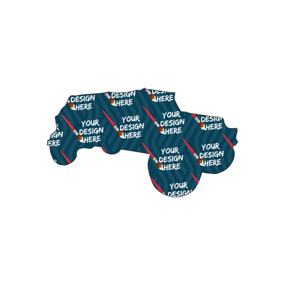 Custom Plastic 3.5" x 2" Jeep Shape Cards