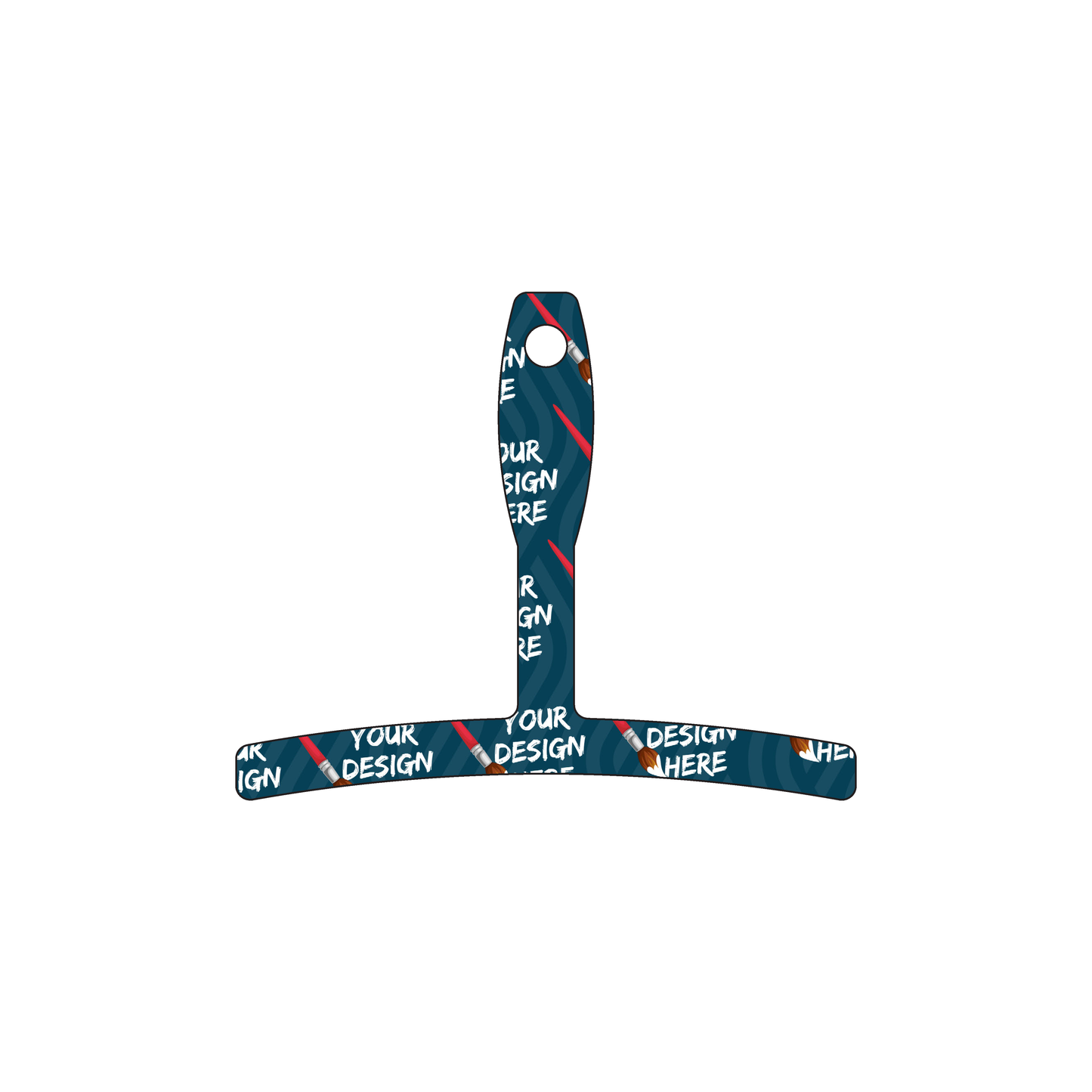 Custom Plastic 2.75" x 2.75" Squeegee Shape Tags