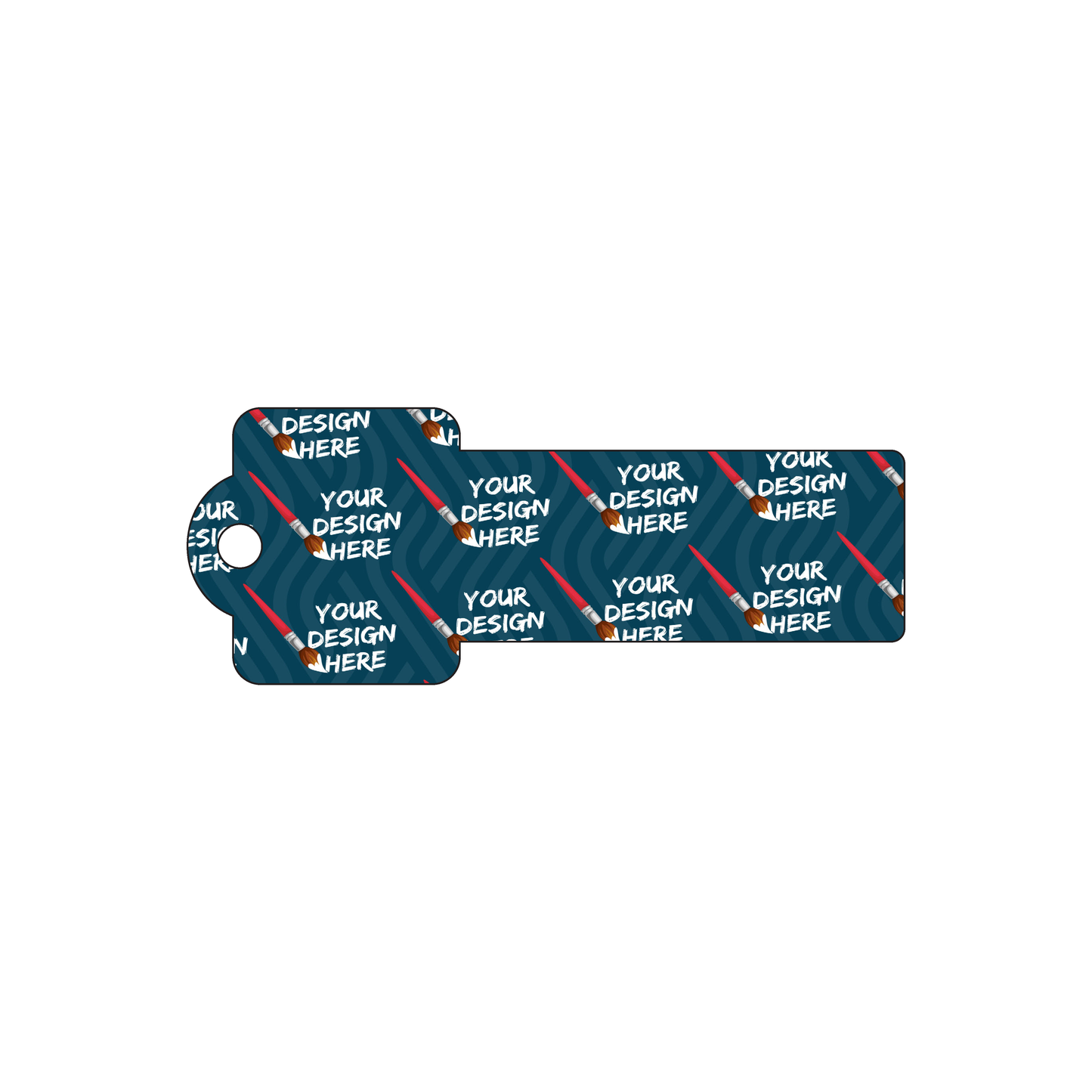Custom Plastic 3.25" x 1.25" Key Shape Key Tags