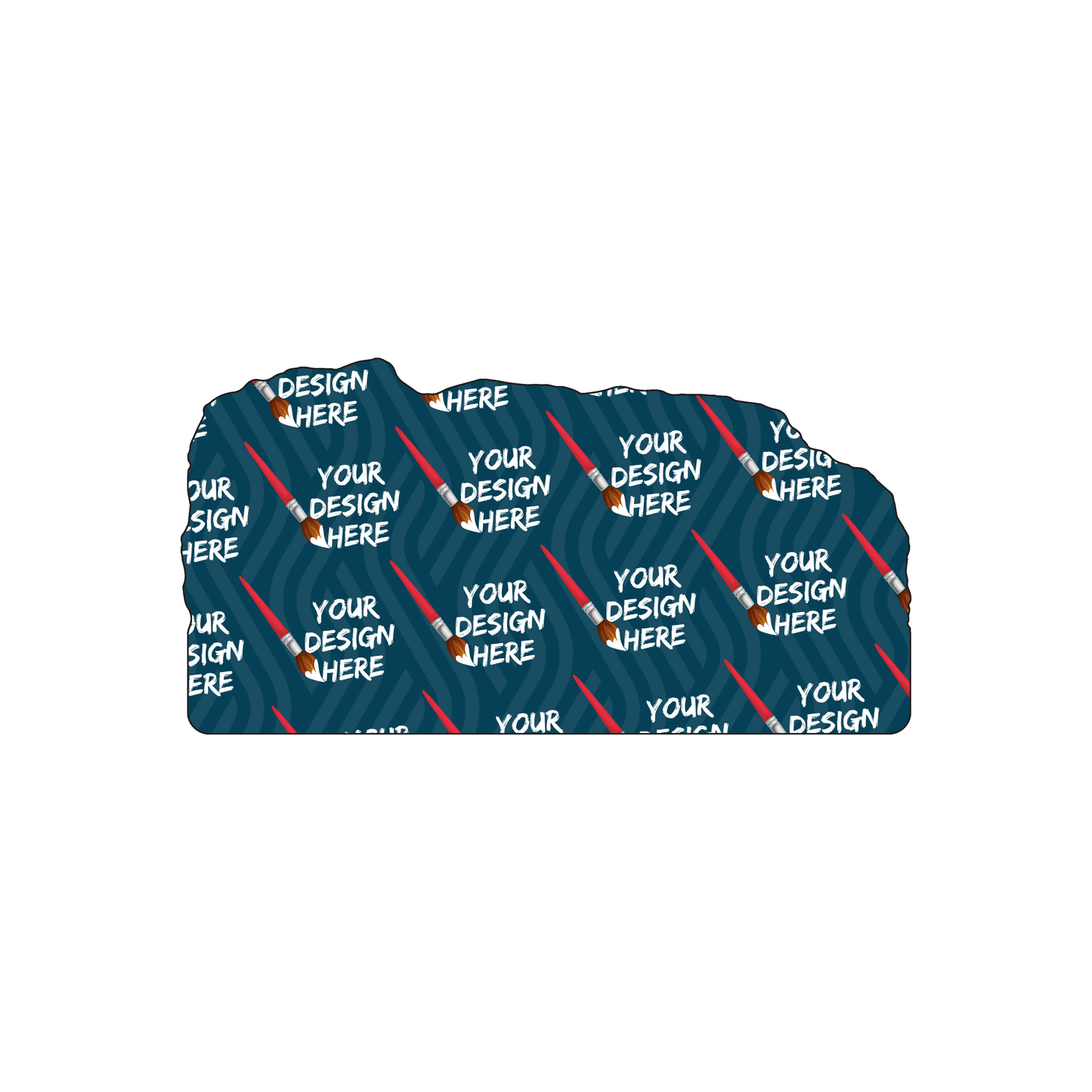 Custom Plastic 3.5" x 1.8" Boulder Shape Cards