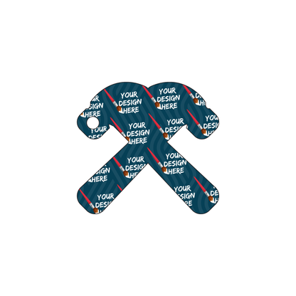 Custom Plastic 2.125" x 1.9743" Two Hammer Key Tags