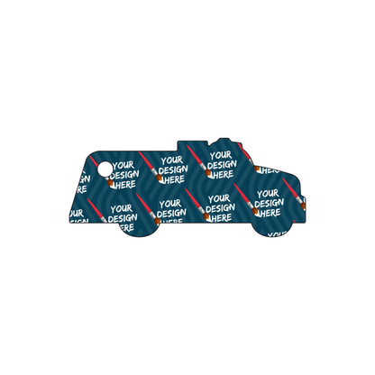 Custom Plastic 2.75" x 1.15" Fire Engine Shape Key Tags