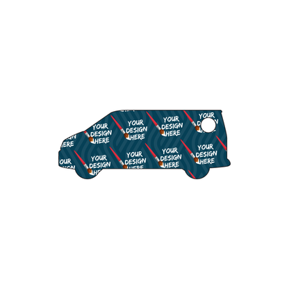Custom Plastic 2.25" x 0.9" Van Shape Key Tags