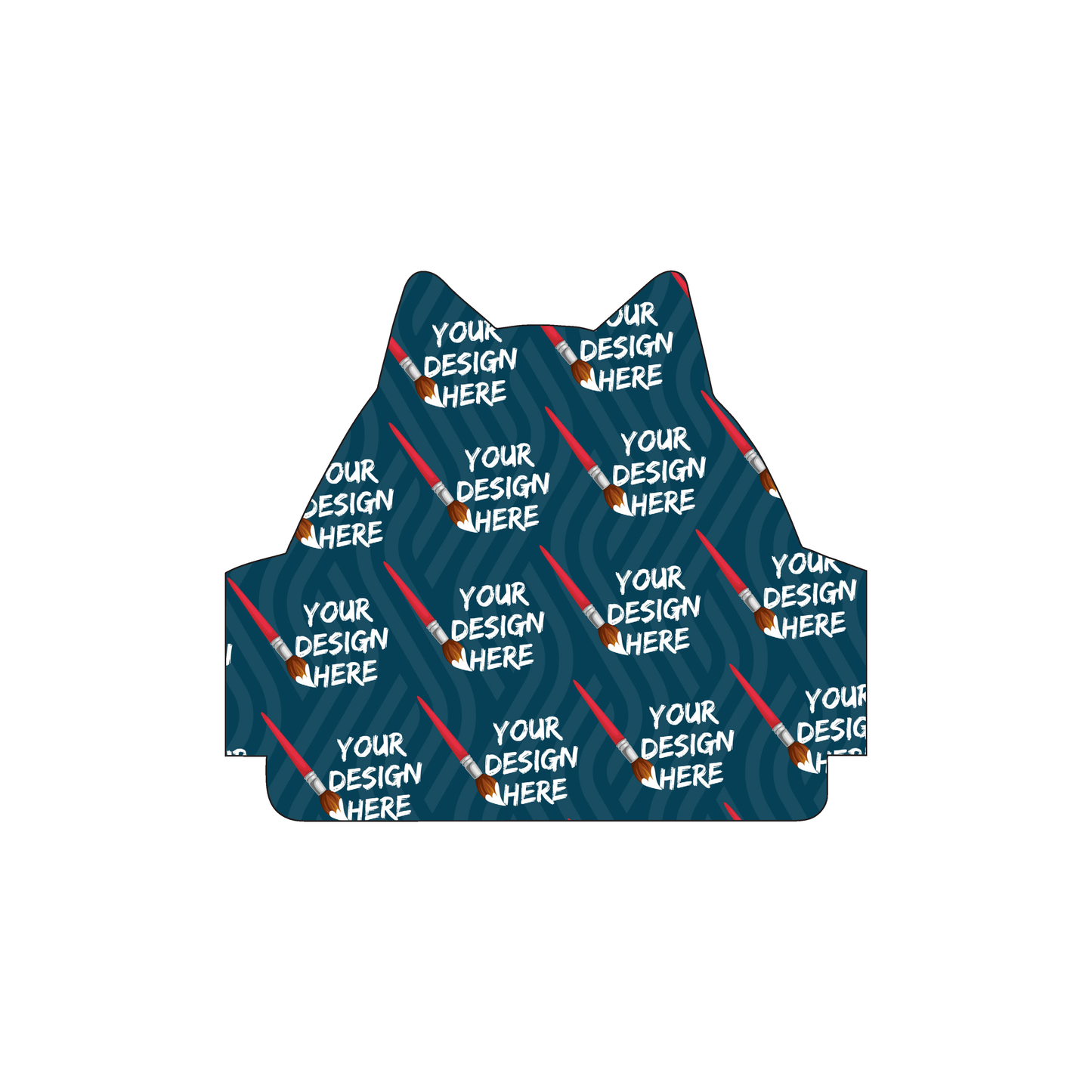 Custom Plastic 3.5" x 3" Cat Shape Cards