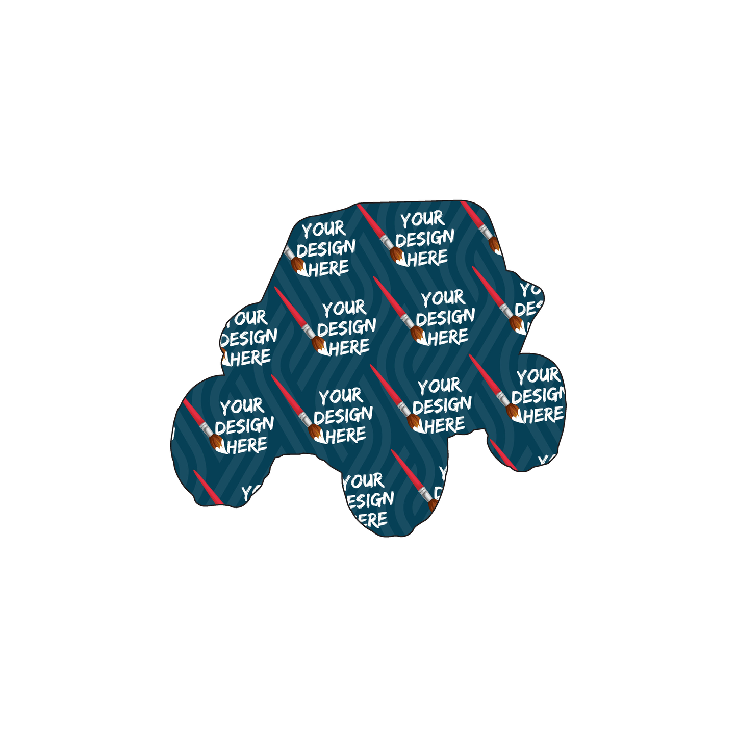 Custom Plastic 2.25" x 2.125" ATV Shape Cards