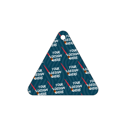 Custom Plastic 3.5" x 3.2" Triangle Tags