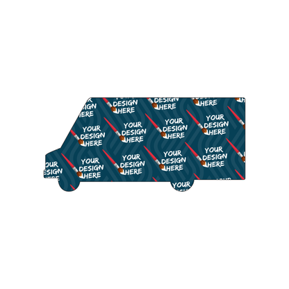 Custom Plastic 4.3" x 2" Delivery Van Shape Cards