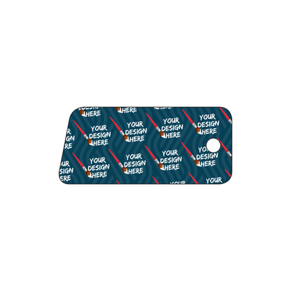 Custom Plastic 2.25" x 1" Trapezoid Key Tags