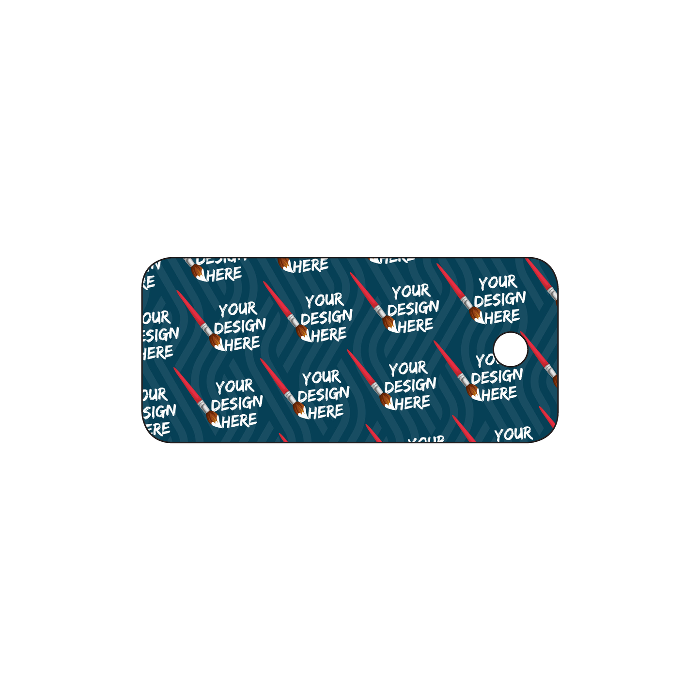 Custom Plastic 2.25" x 1" Narrow Key Tags