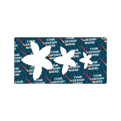 Custom Plastic 4" x 8" Flower Stencil Cards