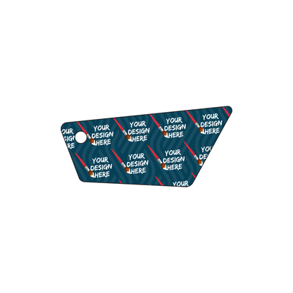 Custom Plastic 2.125" x 1" Trapezoid Key Tags