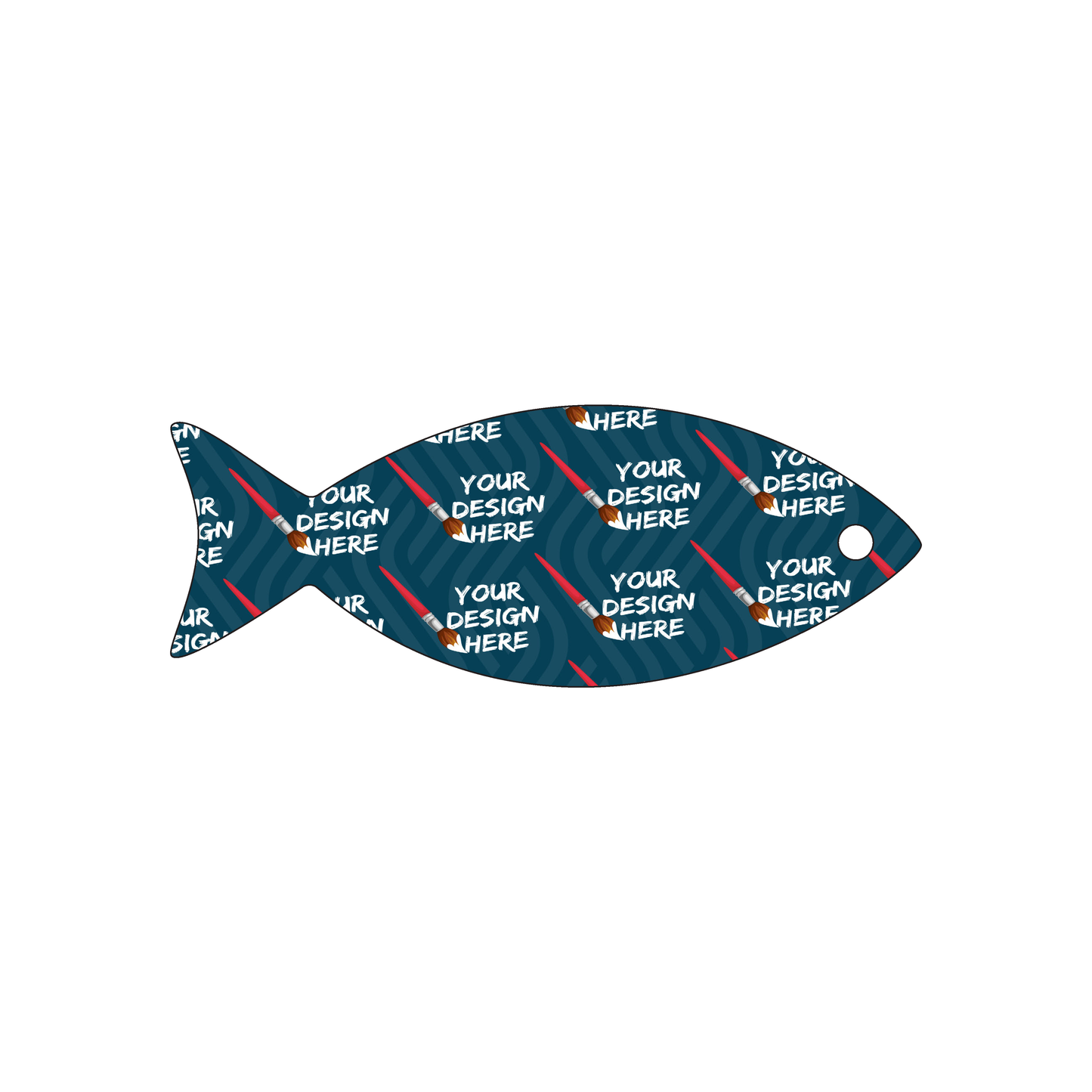 Custom Plastic 4" x 1.5" Fish Shape Tags