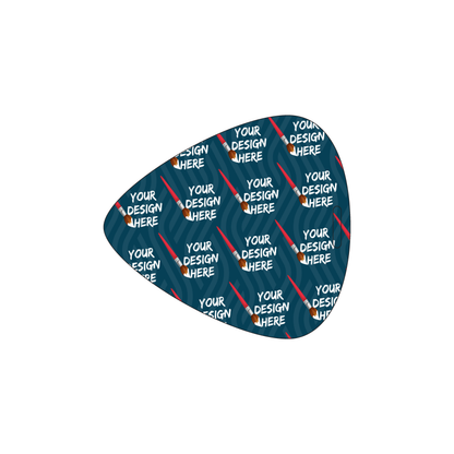 Custom Plastic 3.35" x 3.7" Guitar Pick Shape Badges