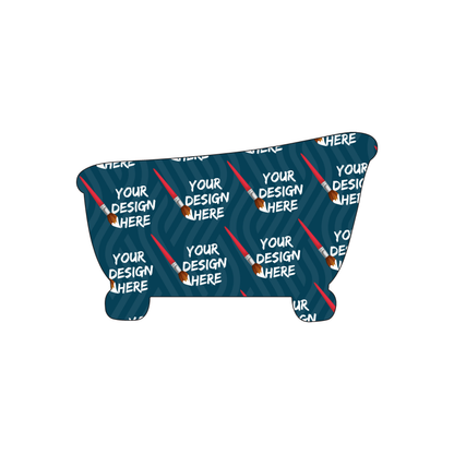 Custom Plastic 3.375" x 2.125" Bathtub Shape Cards