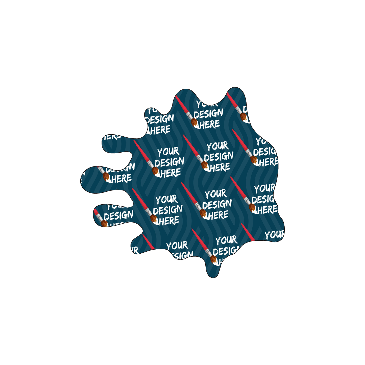 Custom Plastic 3.5" x 3.75" Splash Shape Cards