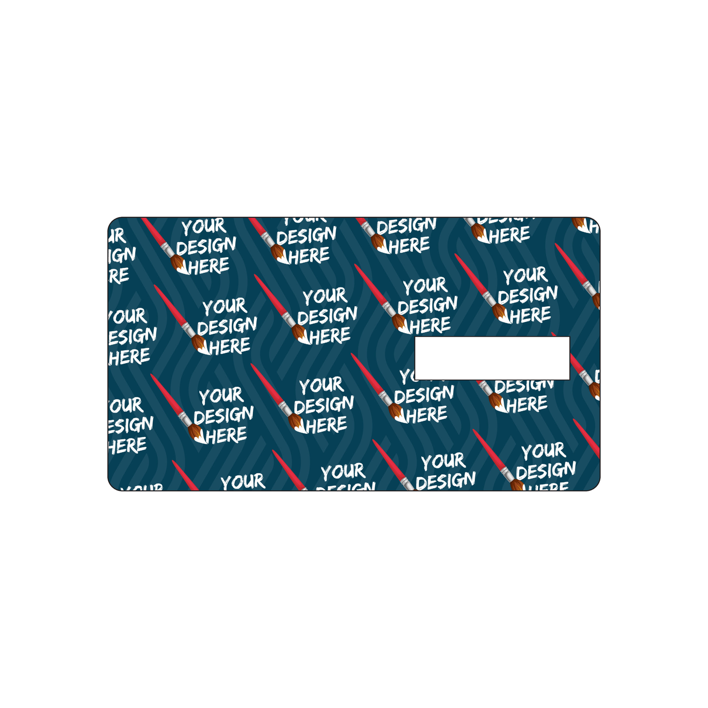 Custom Plastic 4.25" x 2.36" Cards with Narrow Rectangle Punch-Out
