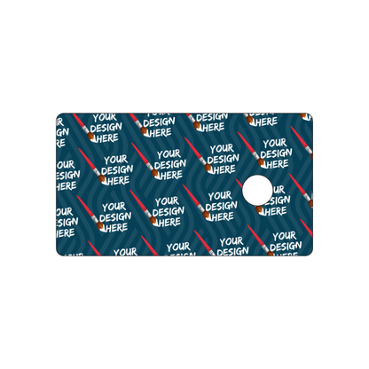 Custom Plastic 4.25" x 2.36" Cards with Circle Punch-Out Hole