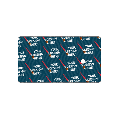 Custom Plastic 4.25" x 2.36" Tags with Small Circle Punch-Out
