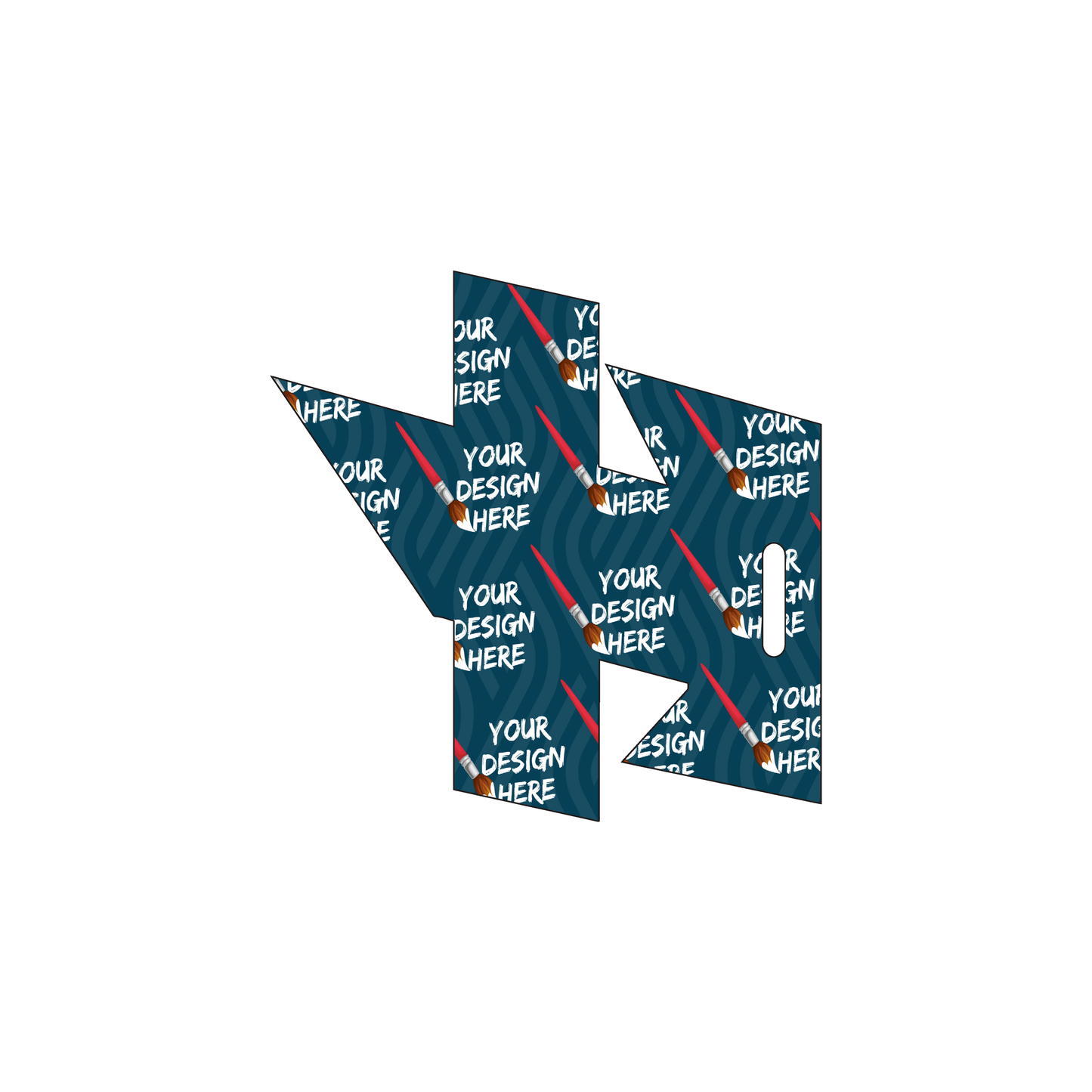Custom Plastic 3" x 3" T with Cross Shape Badges