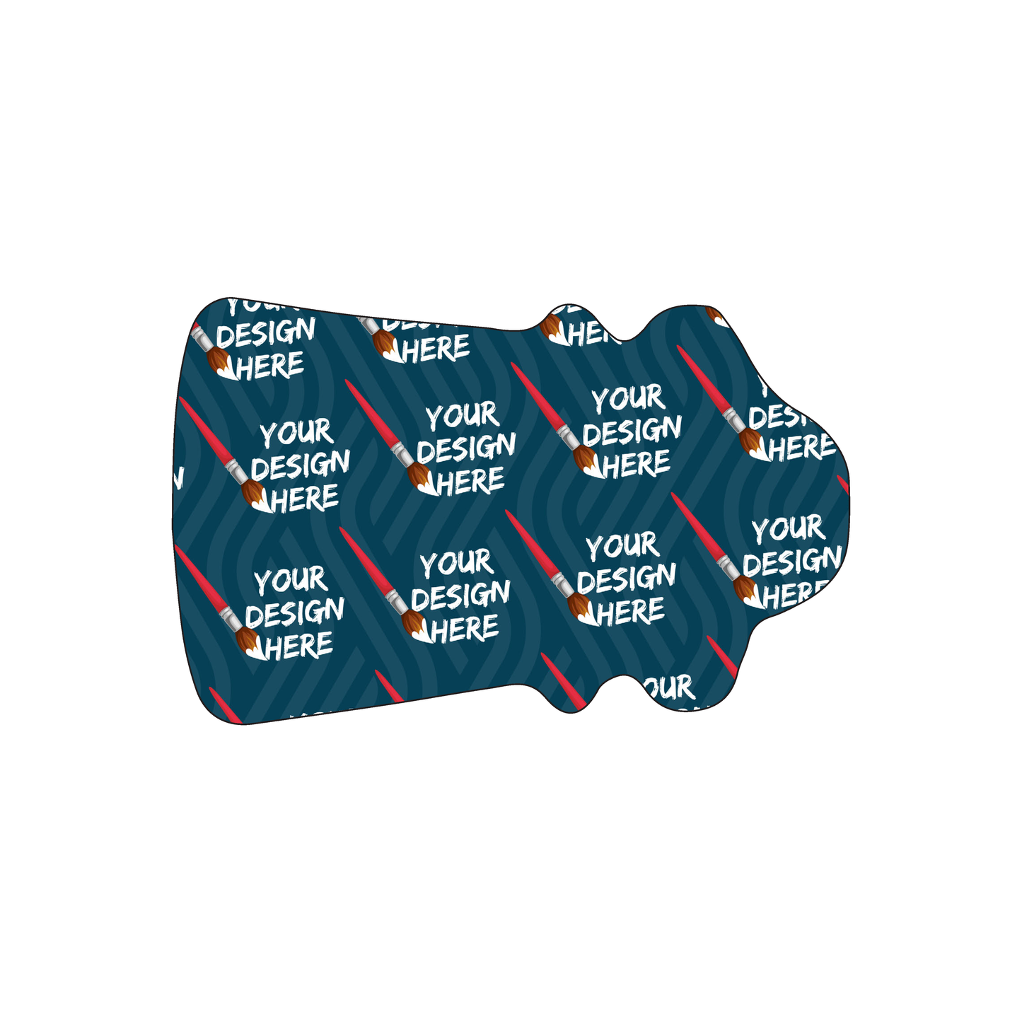 Custom Plastic 3.375" x 2.125" Ear Plug Shape Cards