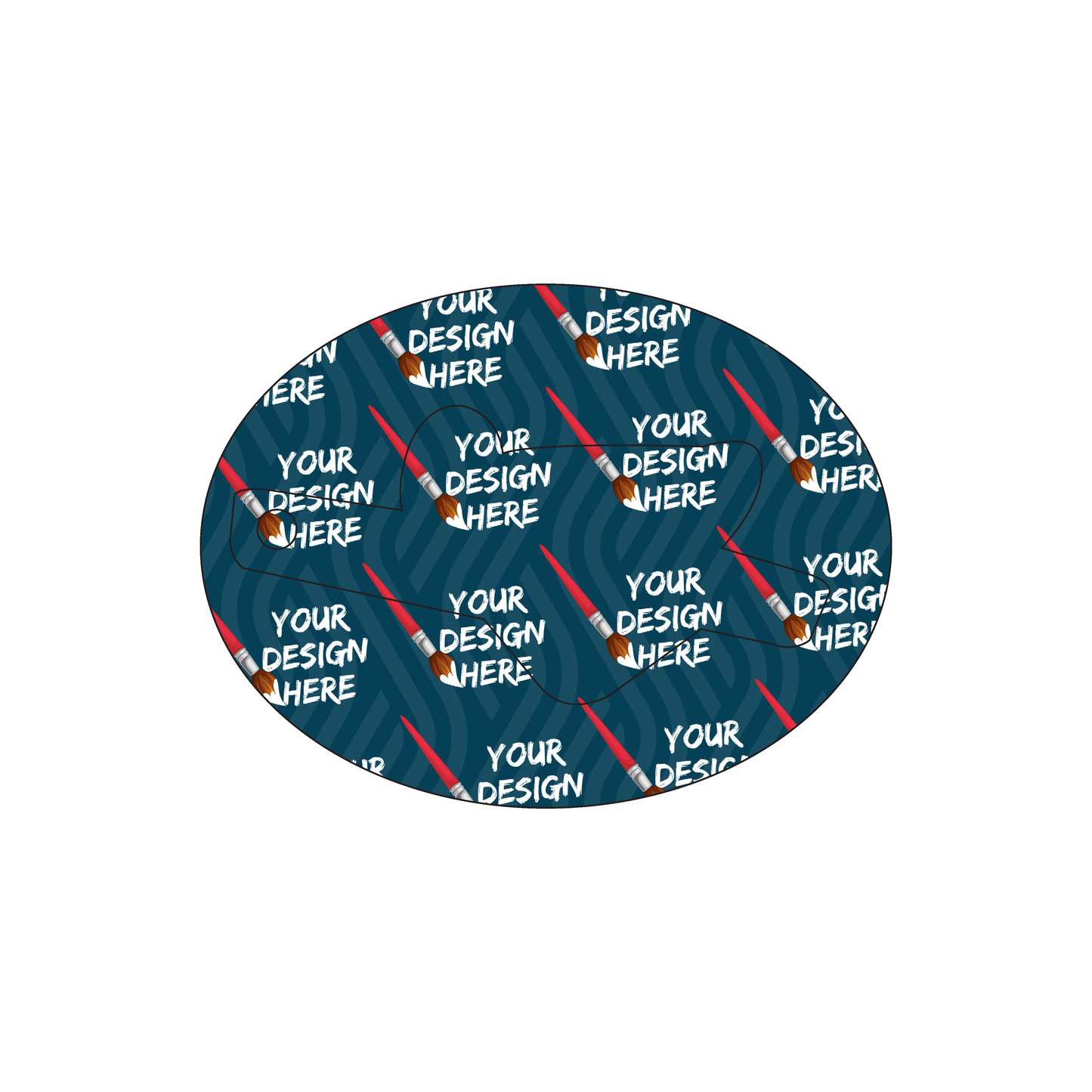 Custom Plastic 3.3" x 2.5" Oval with Punch-Out Superhero Key Tag Combo