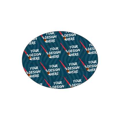 Custom Plastic 3.3" x 2.5" Oval with Punch-Out Superhero Key Tag Combo
